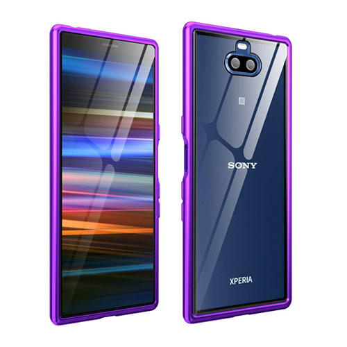 Luxury Aluminum Metal Frame Cover Case for Sony Xperia XA3 Ultra Purple