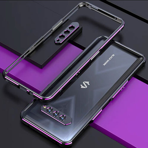 Luxury Aluminum Metal Frame Cover Case for Xiaomi Black Shark 4S 5G Purple