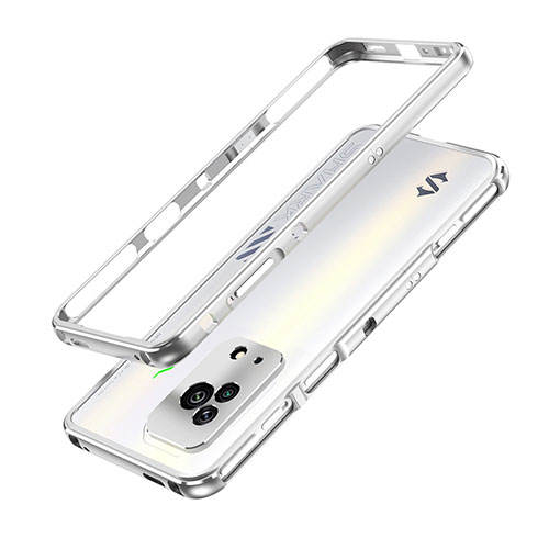 Luxury Aluminum Metal Frame Cover Case for Xiaomi Black Shark 5 5G Silver