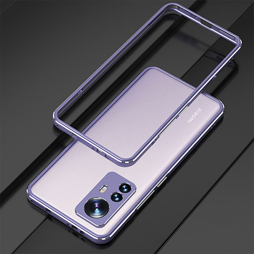 Luxury Aluminum Metal Frame Cover Case for Xiaomi Mi 12 Pro 5G Clove Purple