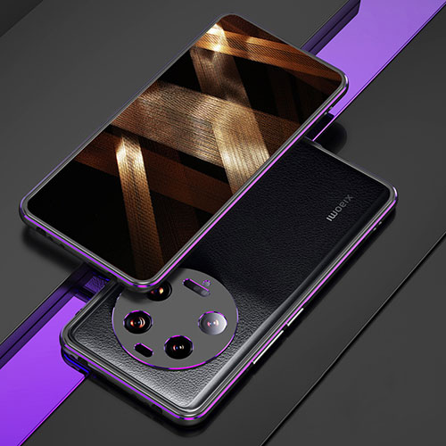 Luxury Aluminum Metal Frame Cover Case for Xiaomi Mi 13 Ultra 5G Purple