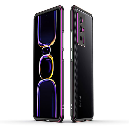 Luxury Aluminum Metal Frame Cover Case for Xiaomi Poco F5 Pro 5G Purple