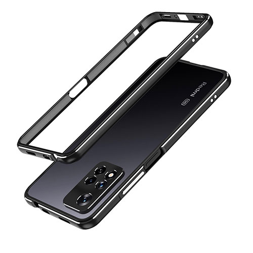 Luxury Aluminum Metal Frame Cover Case for Xiaomi Poco X4 NFC Black