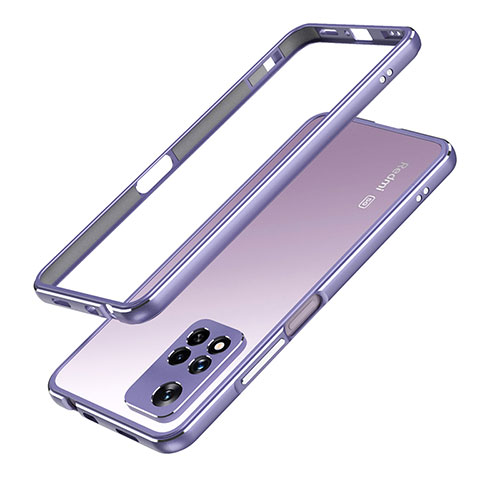 Luxury Aluminum Metal Frame Cover Case for Xiaomi Poco X4 NFC Clove Purple