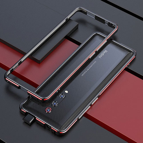 Luxury Aluminum Metal Frame Cover Case for Xiaomi Redmi K20 Pro Red and Black