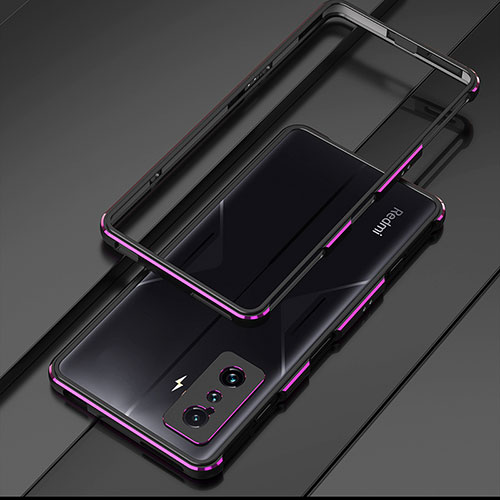 Luxury Aluminum Metal Frame Cover Case for Xiaomi Redmi K50 Gaming 5G Purple