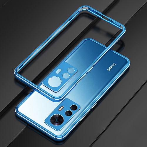 Luxury Aluminum Metal Frame Cover Case for Xiaomi Redmi K50 Ultra 5G Blue