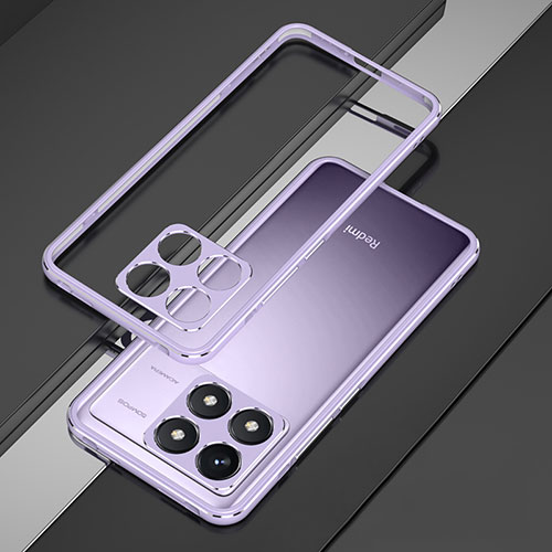 Luxury Aluminum Metal Frame Cover Case for Xiaomi Redmi K70 5G Purple