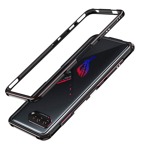 Luxury Aluminum Metal Frame Cover Case JZ1 for Asus ROG Phone 5 Pro Red and Black