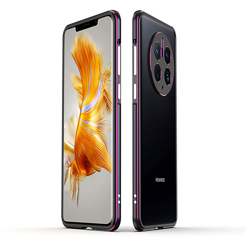 Luxury Aluminum Metal Frame Cover Case JZ1 for Huawei Mate 50 Pro Purple