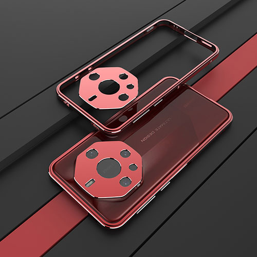 Luxury Aluminum Metal Frame Cover Case JZ1 for Huawei Mate 60 RS Ultimate Red