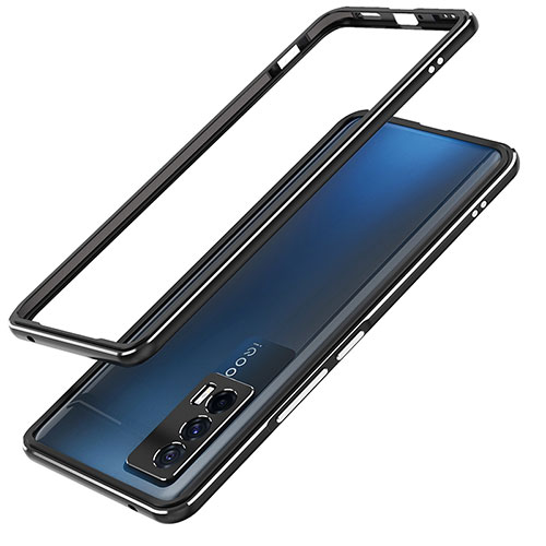 Luxury Aluminum Metal Frame Cover Case JZ1 for Vivo iQOO 7 India 5G Black