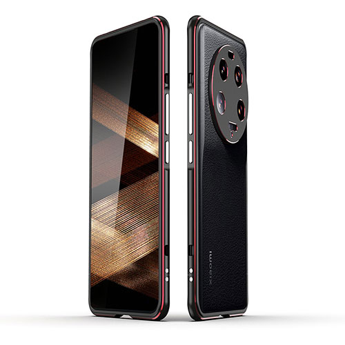 Luxury Aluminum Metal Frame Cover Case JZ1 for Xiaomi Mi 13 Ultra 5G Red and Black