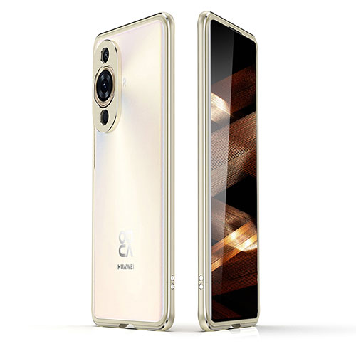 Luxury Aluminum Metal Frame Cover Case JZ2 for Huawei Nova 11 Gold