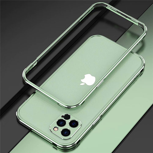 Luxury Aluminum Metal Frame Cover Case N02 for Apple iPhone 12 Pro Max Matcha Green