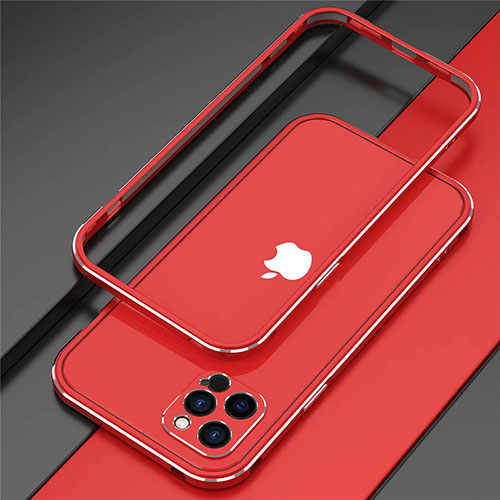 Luxury Aluminum Metal Frame Cover Case N02 for Apple iPhone 12 Pro Red