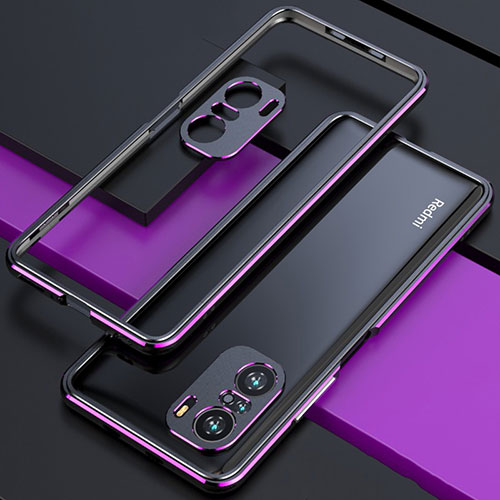 Luxury Aluminum Metal Frame Cover Case S01 for Xiaomi Mi 11X 5G Purple