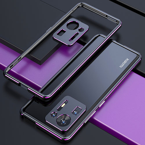 Luxury Aluminum Metal Frame Cover Case S01 for Xiaomi Mi Mix 4 5G Purple