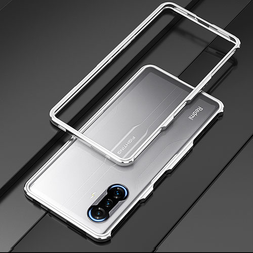 Luxury Aluminum Metal Frame Cover Case S01 for Xiaomi Poco F3 GT 5G Silver