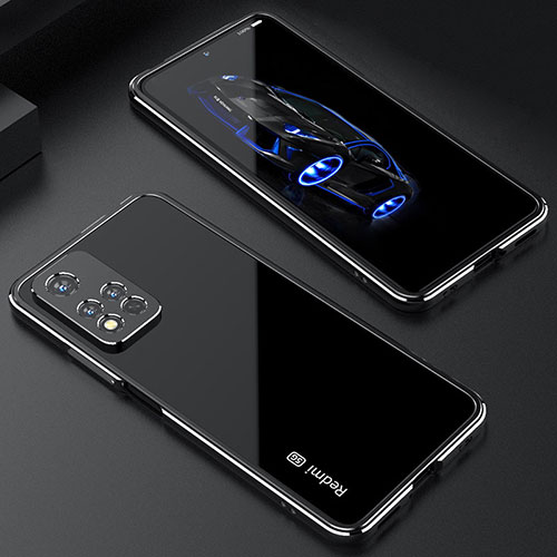 Luxury Aluminum Metal Frame Cover Case S01 for Xiaomi Poco X4 NFC Black