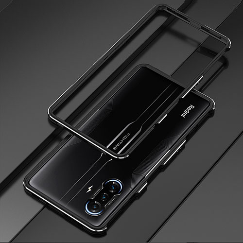 Luxury Aluminum Metal Frame Cover Case S01 for Xiaomi Redmi K40 Gaming 5G Black