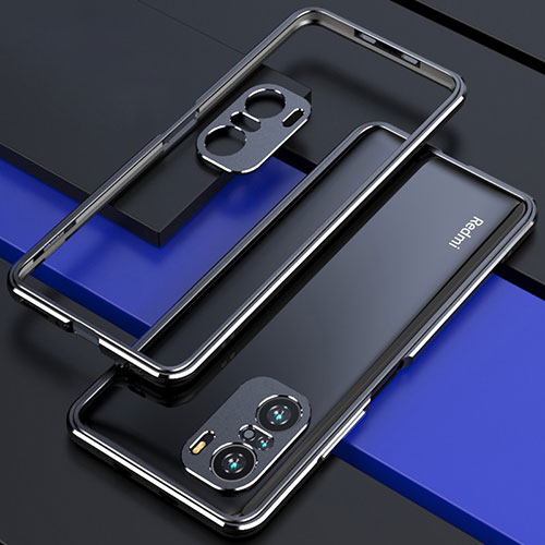 Luxury Aluminum Metal Frame Cover Case S01 for Xiaomi Redmi K40 Pro+ Plus 5G Black