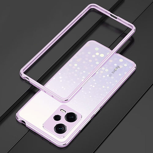 Luxury Aluminum Metal Frame Cover Case S01 for Xiaomi Redmi Note 12 Pro+ Plus 5G Clove Purple