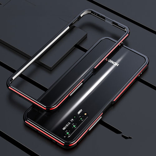 Luxury Aluminum Metal Frame Cover Case T01 for Huawei Honor 20 Red and Black