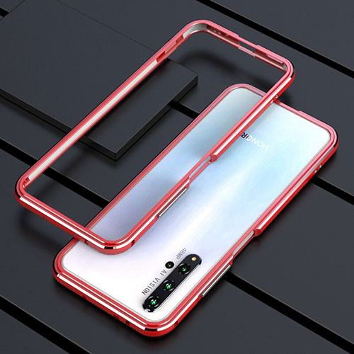 Luxury Aluminum Metal Frame Cover Case T01 for Huawei Honor 20S Red