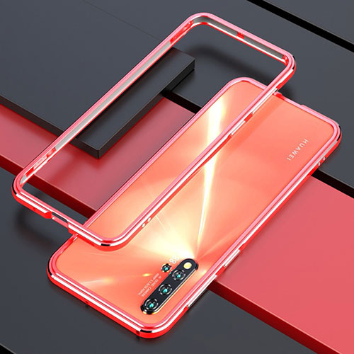 Luxury Aluminum Metal Frame Cover Case T01 for Huawei Nova 5 Pro Orange