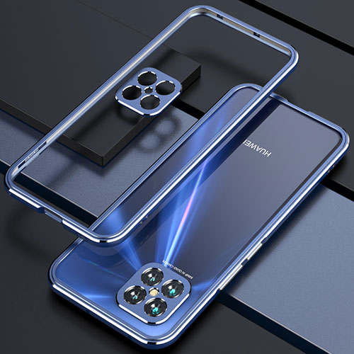 Luxury Aluminum Metal Frame Cover Case T01 for Huawei Nova 8 SE 5G Blue