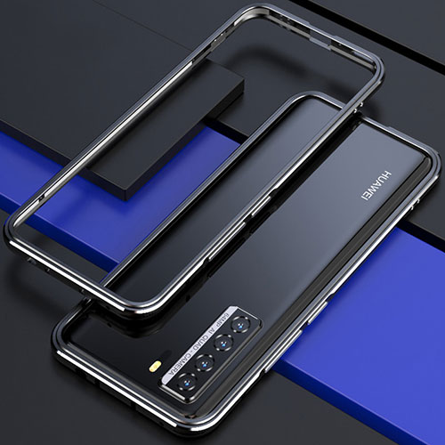 Luxury Aluminum Metal Frame Cover Case T01 for Huawei P40 Lite 5G Black