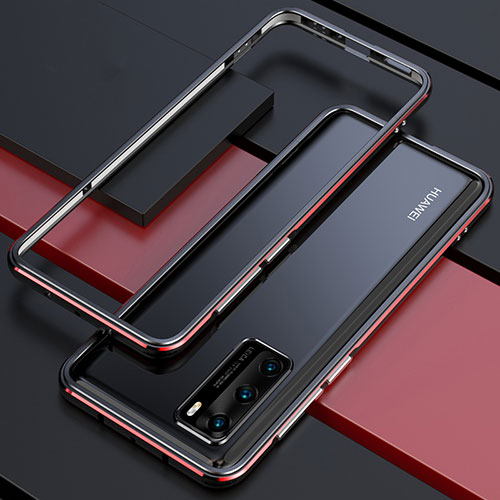 Luxury Aluminum Metal Frame Cover Case T01 for Huawei P40 Red