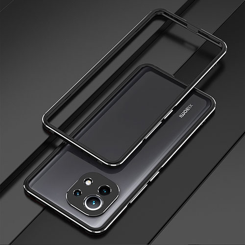 Luxury Aluminum Metal Frame Cover Case T01 for Xiaomi Mi 11 Lite 4G Black