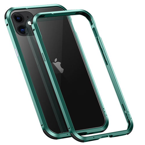 Luxury Aluminum Metal Frame Cover Case T02 for Apple iPhone 12 Green