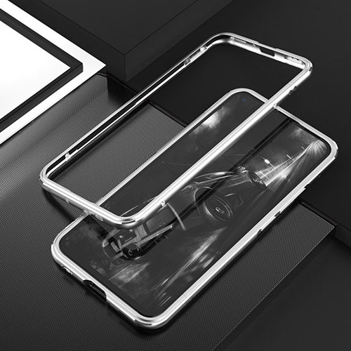 Luxury Aluminum Metal Frame Cover Case T02 for Huawei P40 Lite 5G Silver