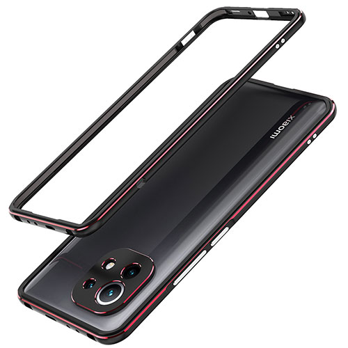 Luxury Aluminum Metal Frame Cover Case T02 for Xiaomi Mi 11 Lite 5G Red