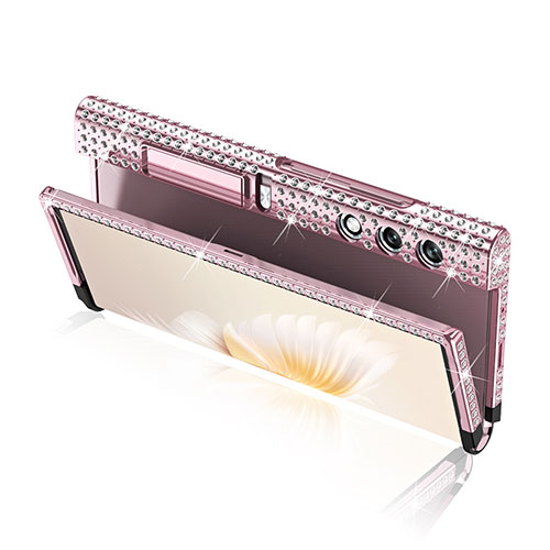 Luxury Aluminum Metal Frame Cover Case TB2 for Huawei Honor V Purse 5G Rose Gold