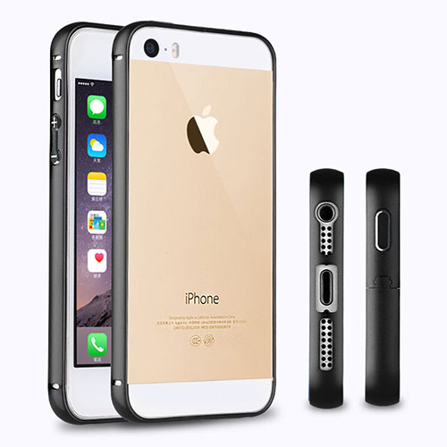 Luxury Aluminum Metal Frame Cover for Apple iPhone 5 Black