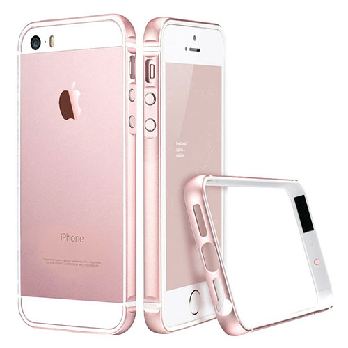 Luxury Aluminum Metal Frame Cover for Apple iPhone 5 Pink