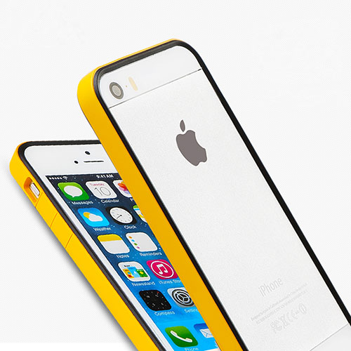 Luxury Aluminum Metal Frame Cover for Apple iPhone 5 Yellow