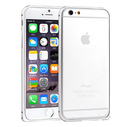 Luxury Aluminum Metal Frame Cover for Apple iPhone 6 Plus Silver