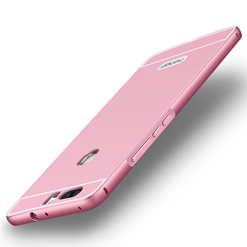 Luxury Aluminum Metal Frame Cover for Huawei Honor V8 Pink