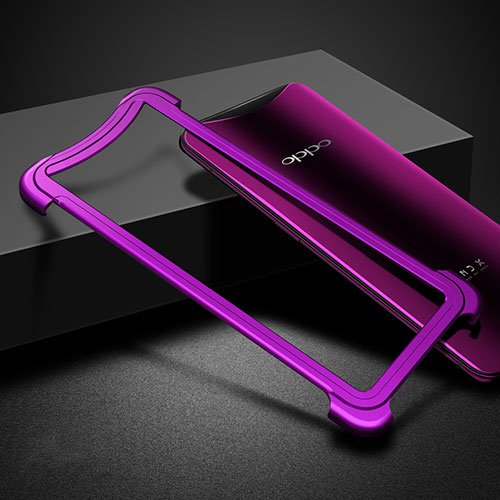 Luxury Aluminum Metal Frame Cover for Oppo Find X Purple