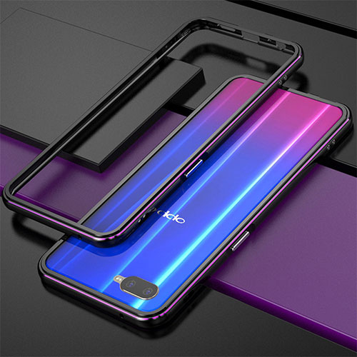 Luxury Aluminum Metal Frame Cover for Oppo R15X Purple