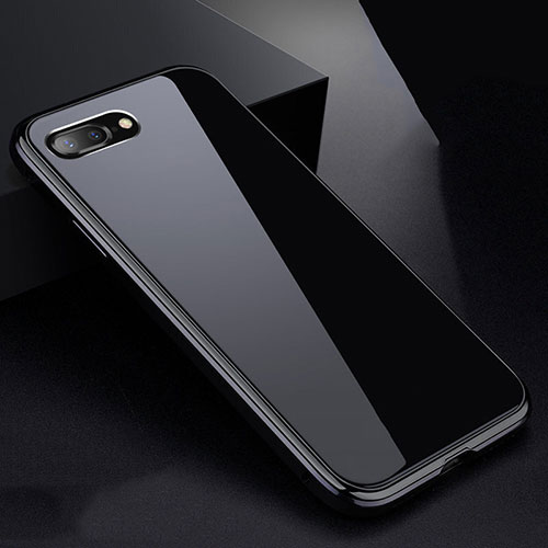 Luxury Aluminum Metal Frame Mirror Cover Case 360 Degrees for Apple iPhone 7 Plus Black