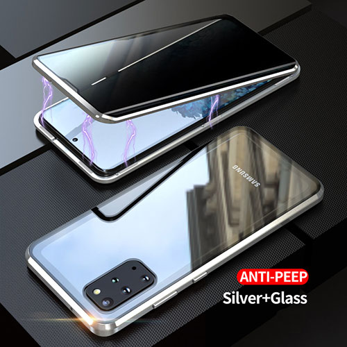 Luxury Aluminum Metal Frame Mirror Cover Case 360 Degrees LK1 for Samsung Galaxy S20 Plus Silver