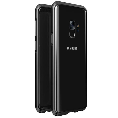 Luxury Aluminum Metal Frame Mirror Cover Case 360 Degrees M01 for Samsung Galaxy S9 Black