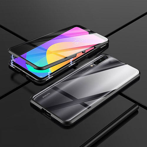 Luxury Aluminum Metal Frame Mirror Cover Case 360 Degrees M01 for Xiaomi Mi A3 Black