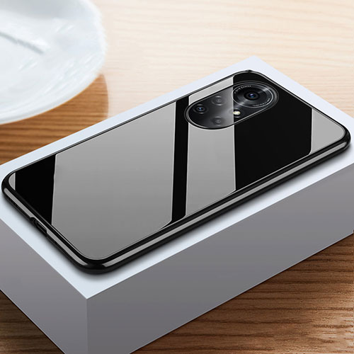 Luxury Aluminum Metal Frame Mirror Cover Case 360 Degrees M02 for Huawei Nova 8 Pro 5G Black